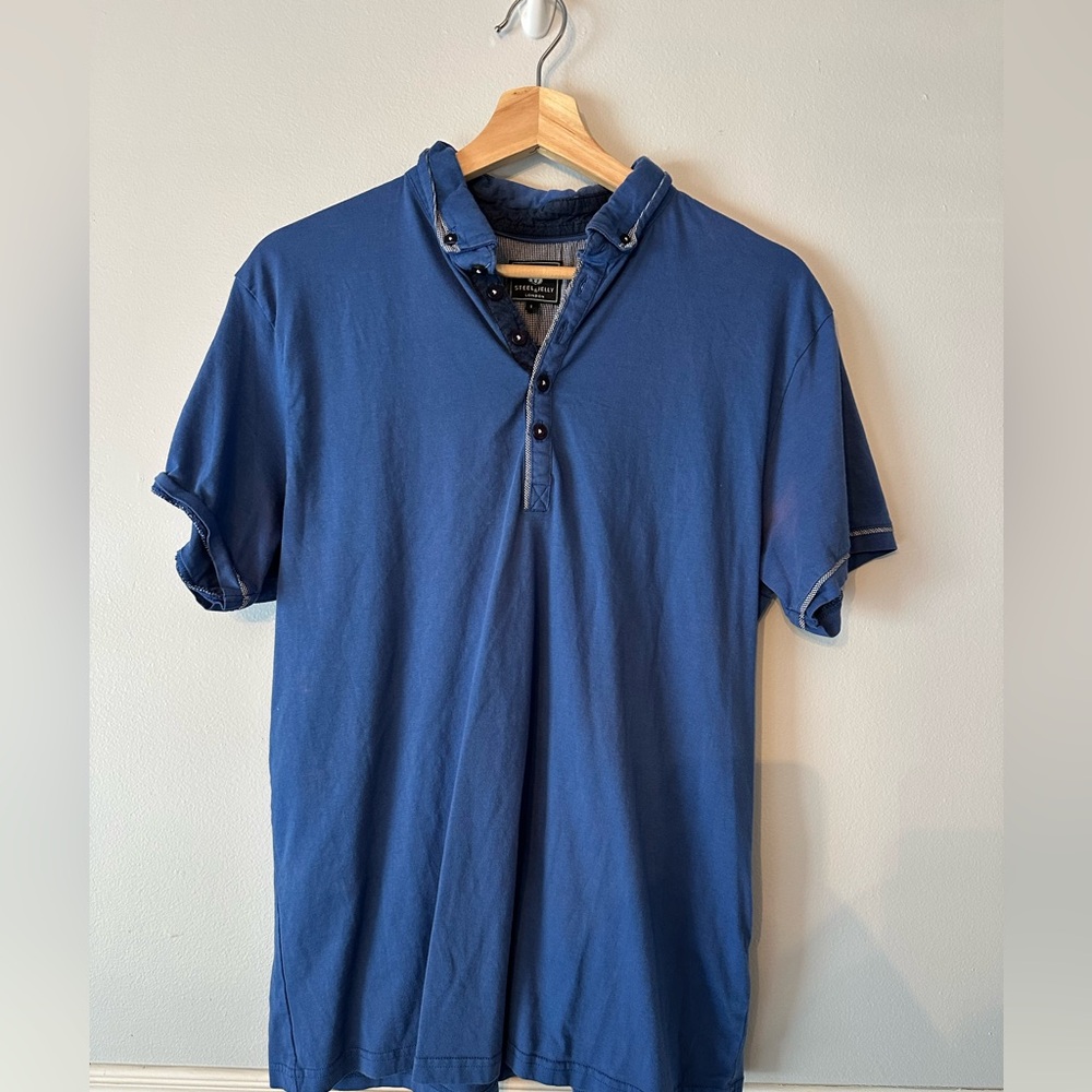 2 shirts. Steel & Jelly Blue Shirt and Gray Shirt 2 for 1.